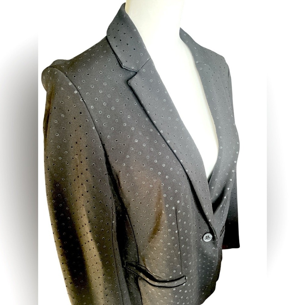 Old Navy Black Dot Stretch Blazer, Womens Size Medium, Classic, Minimalist - Picture 4 of 6